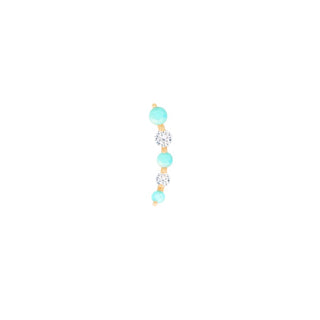Flow - Turquoise - Threadless End Threadless Ends Buddha Jewelry Yellow Gold