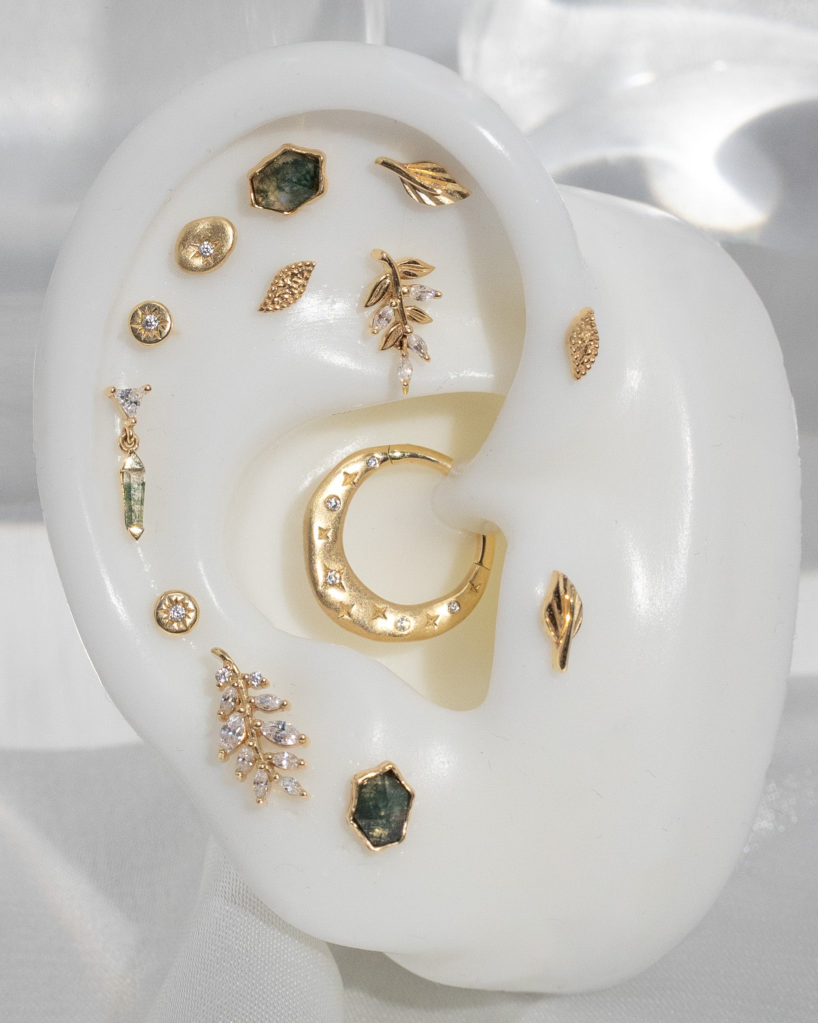 Savvy Threadless End with Moss Agate Threadless Ends Buddha Jewelry