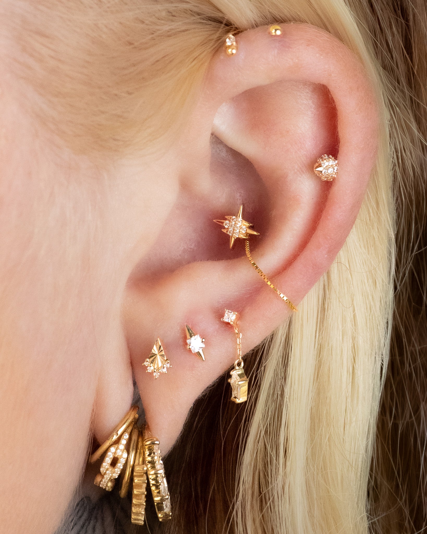 Maximalist Threadless End with CZ Threadless Ends Buddha Jewelry