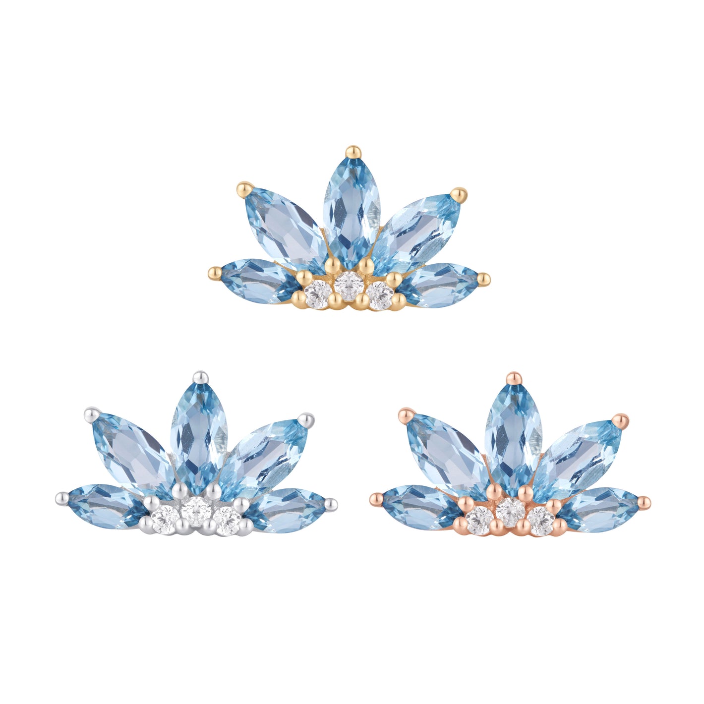 Valentina Threadless End with London Blue Topaz Threadless Ends Buddha Jewelry