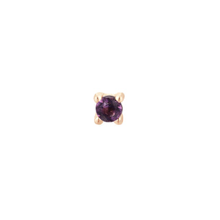 Amethyst Prong - Threadless End Threadless Ends Buddha Jewelry Yellow Gold  