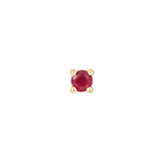 APP-Prong Gem Threadless End with Ruby Threadless Ends Buddha Jewelry 14k Yellow Gold