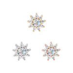 Eloise Threadless End with Rainbow Moonstone Threadless Ends Buddha Jewelry