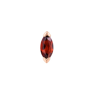 Zuri - Garnet - Threadless End Threadless Ends Buddha Jewelry Rose Gold 1.5x3mm 