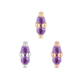 Mishka 2 - Amethyst - Threadless End Threadless Ends Buddha Jewelry   