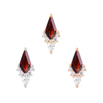 Afterglow Threadless End with Garnet Threadless Ends Buddha Jewelry