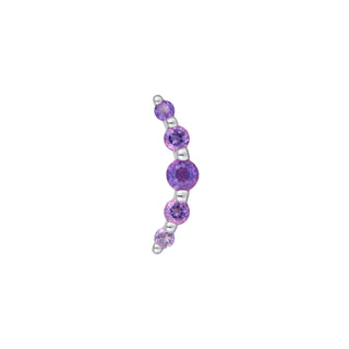 Eternal - Amethyst - Threadless End Threadless Ends Buddha Jewelry White Gold  