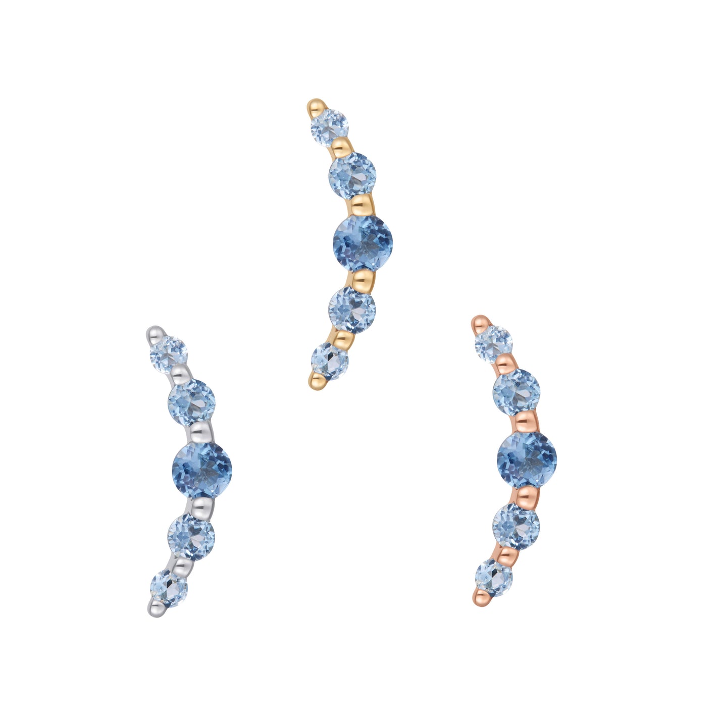 Eternal Threadless End with London Blue Topaz Threadless Ends Buddha Jewelry