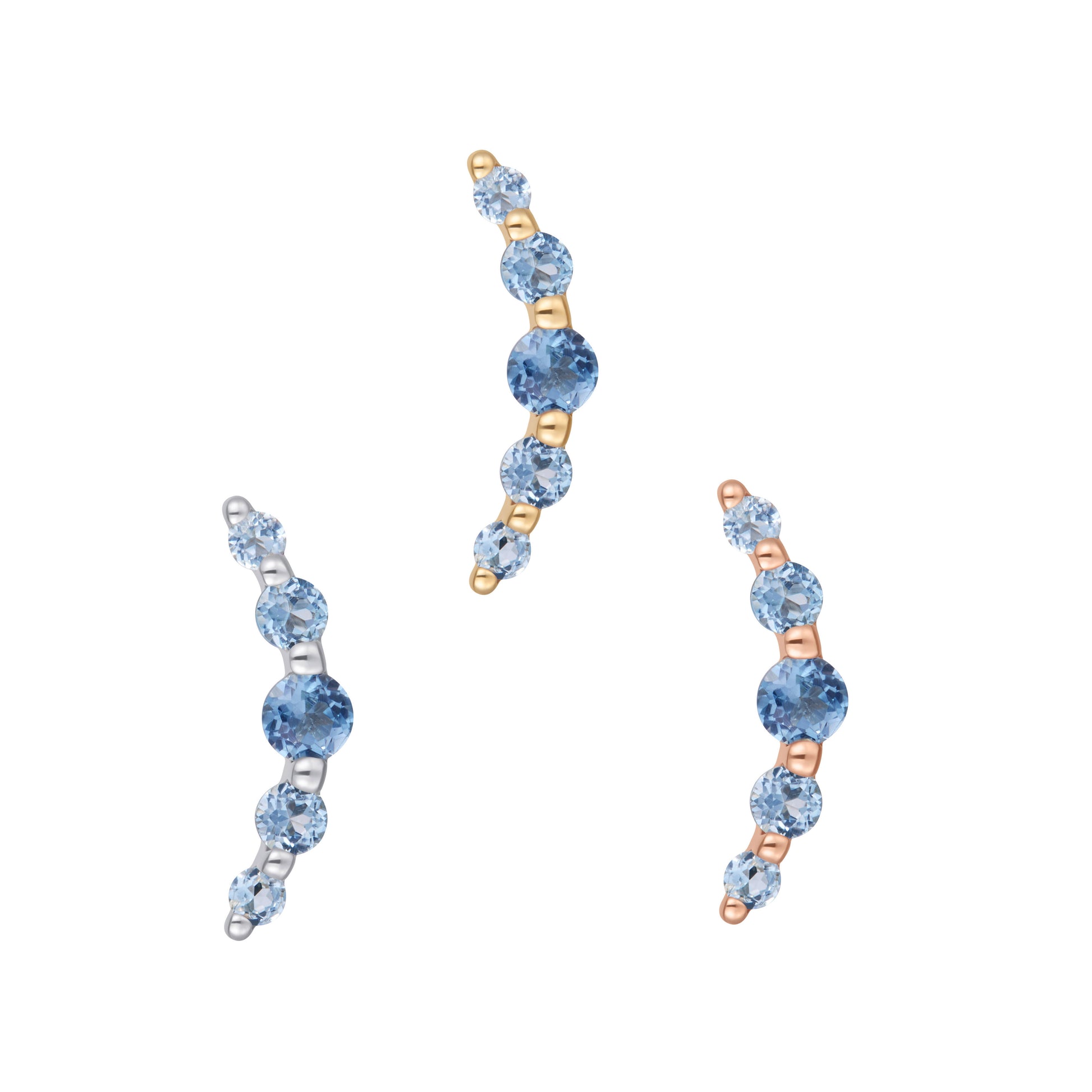 Eternal Threadless End with London Blue Topaz Threadless Ends Buddha Jewelry