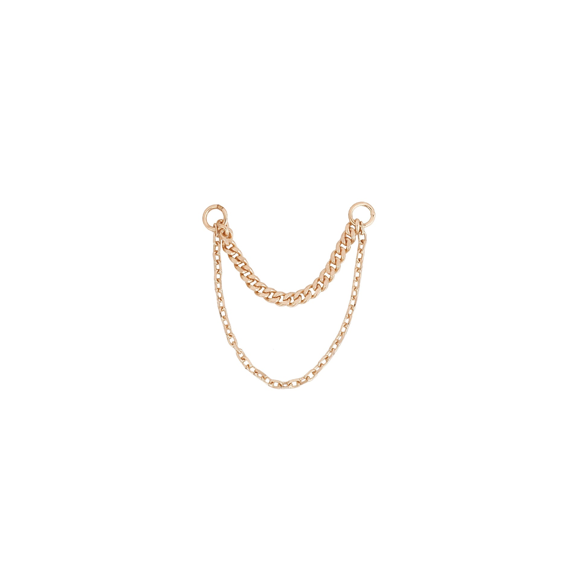 Diamond Cut + Side Chain Chains Buddha Jewelry 14k Rose Gold
