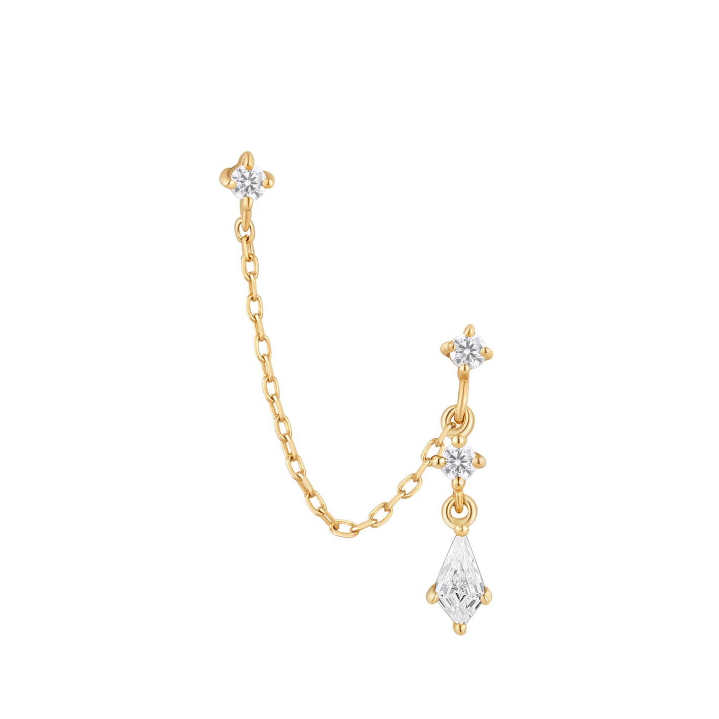 Flaunt Threadless End with CZ Threadless Ends Buddha Jewelry 14k Yellow Gold