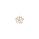Audacious Threadless End with CZ Threadless Ends Buddha Jewelry 14k Yellow Gold