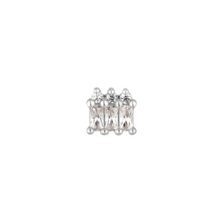 Excess - CZ - Threadless End Threadless Ends Buddha Jewelry White Gold  