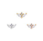 Pur Threadless End with CZ Threadless Ends Buddha Jewelry