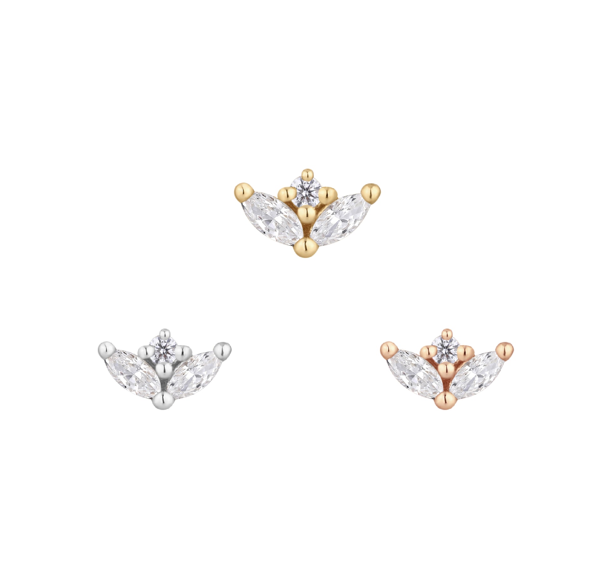 Pur Threadless End with CZ Threadless Ends Buddha Jewelry