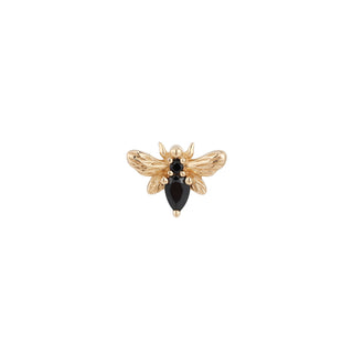 Bee Chic - Black Spinel - Threadless End Threadless Ends Buddha Jewelry Yellow Gold  