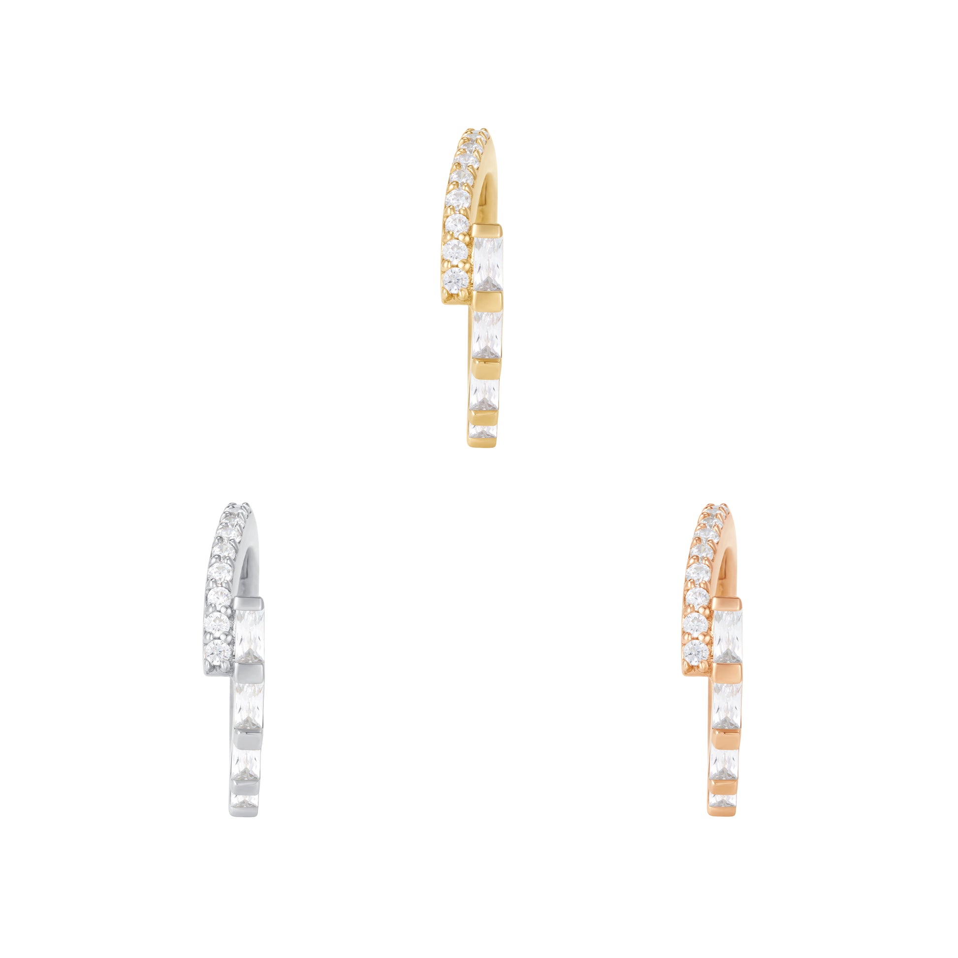 In Reverse Clicker with CZ Clickers Buddha Jewelry