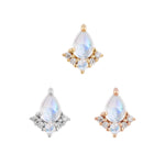 Love Language Threadless End with Rainbow Moonstone Threadless Ends Buddha Jewelry