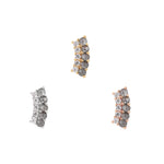 Whisper + Shout Threadless End with Reverse Set Grey Diamond Threadless Ends Buddha Jewelry