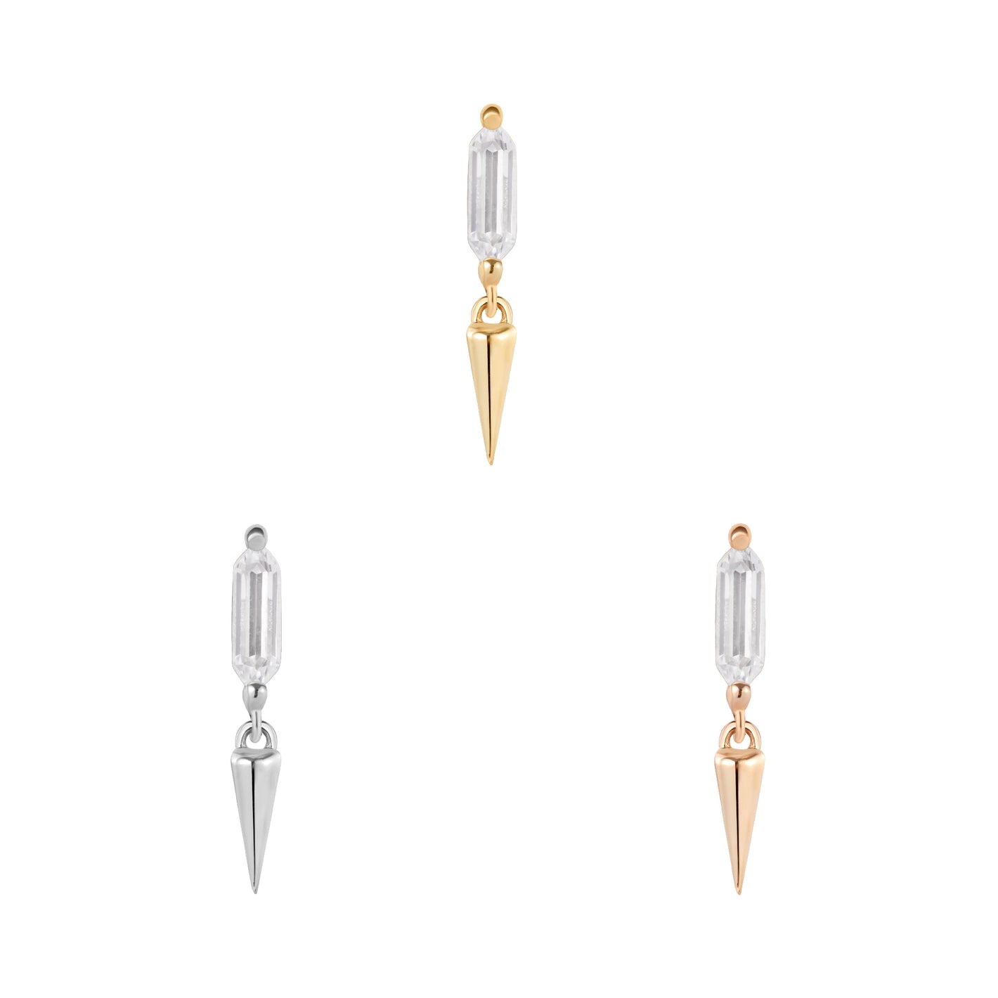 Musea Threadless End with CZ Threadless Ends Buddha Jewelry