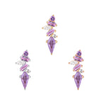 Mixt Threadless End with Amethyst + Pink Sapphire Threadless Ends Buddha Jewelry