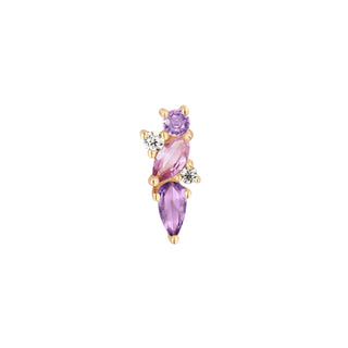 Visionary - Amethyst + Pink Sapphire - Threadless End Threadless Ends Buddha Jewelry Rose Gold  
