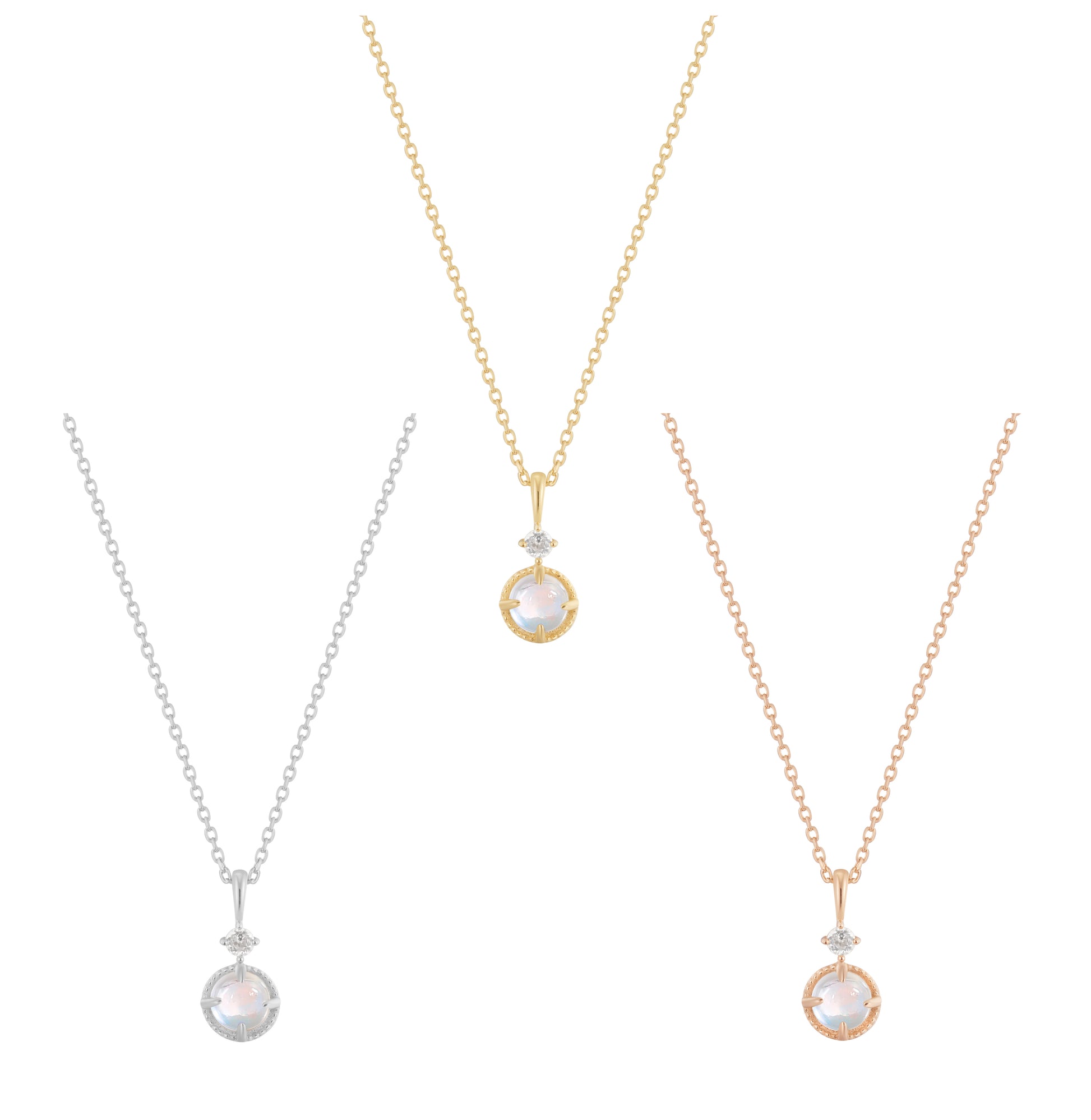 RION x Buddha Jewelry Manifest Necklace with Rainbow Moonstone Necklaces RION x Buddha Jewelry