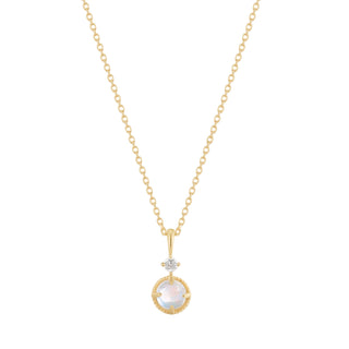 RION x Buddha Jewelry Manifest - Rainbow Moonstone - Necklace Necklaces RION x Buddha Jewelry Yellow Gold  