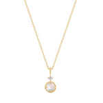 RION x Buddha Jewelry Manifest Necklace with Rainbow Moonstone Necklaces RION x Buddha Jewelry 14k Yellow Gold