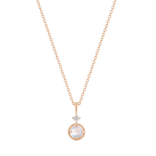 RION x Buddha Jewelry Manifest - Rainbow Moonstone - Necklace Necklaces RION x Buddha Jewelry Rose Gold  