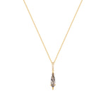 RION x Buddha Jewelry Access Necklace with Tourmalinated Quartz Necklaces RION x Buddha Jewelry 14k Yellow Gold