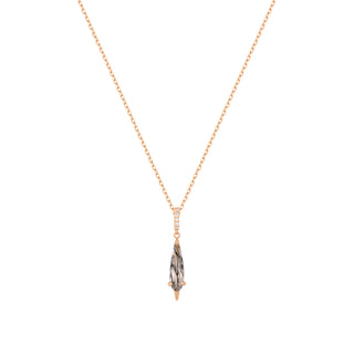 RION x Buddha Jewelry Access - Tourmalated Quartz - Necklace Necklaces RION x Buddha Jewelry Rose Gold