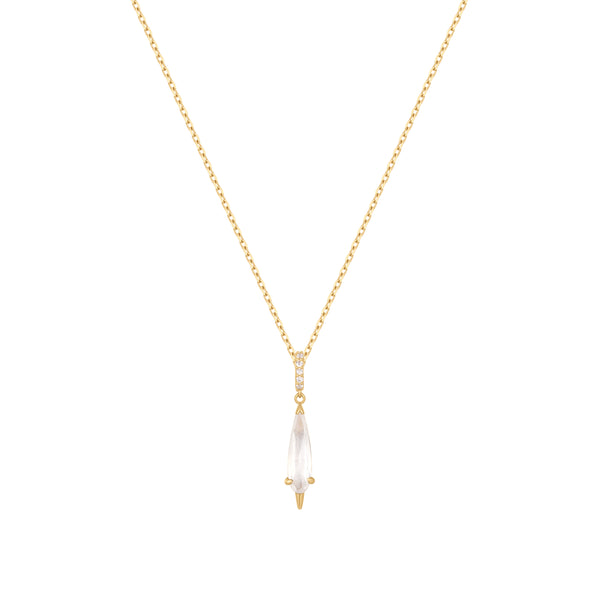 RION x Buddha Jewelry Access Necklace with Moonstone Necklaces RION x Buddha Jewelry 14k Yellow Gold