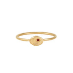 RION x Buddha Jewelry North Star Finger Ring with Ruby Finger Rings RION x Buddha Jewelry 14k Yellow Gold