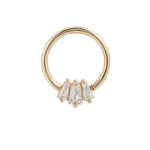Gemma Trios Seam Ring with CZ Seam Rings Buddha Jewelry 14k Yellow Gold