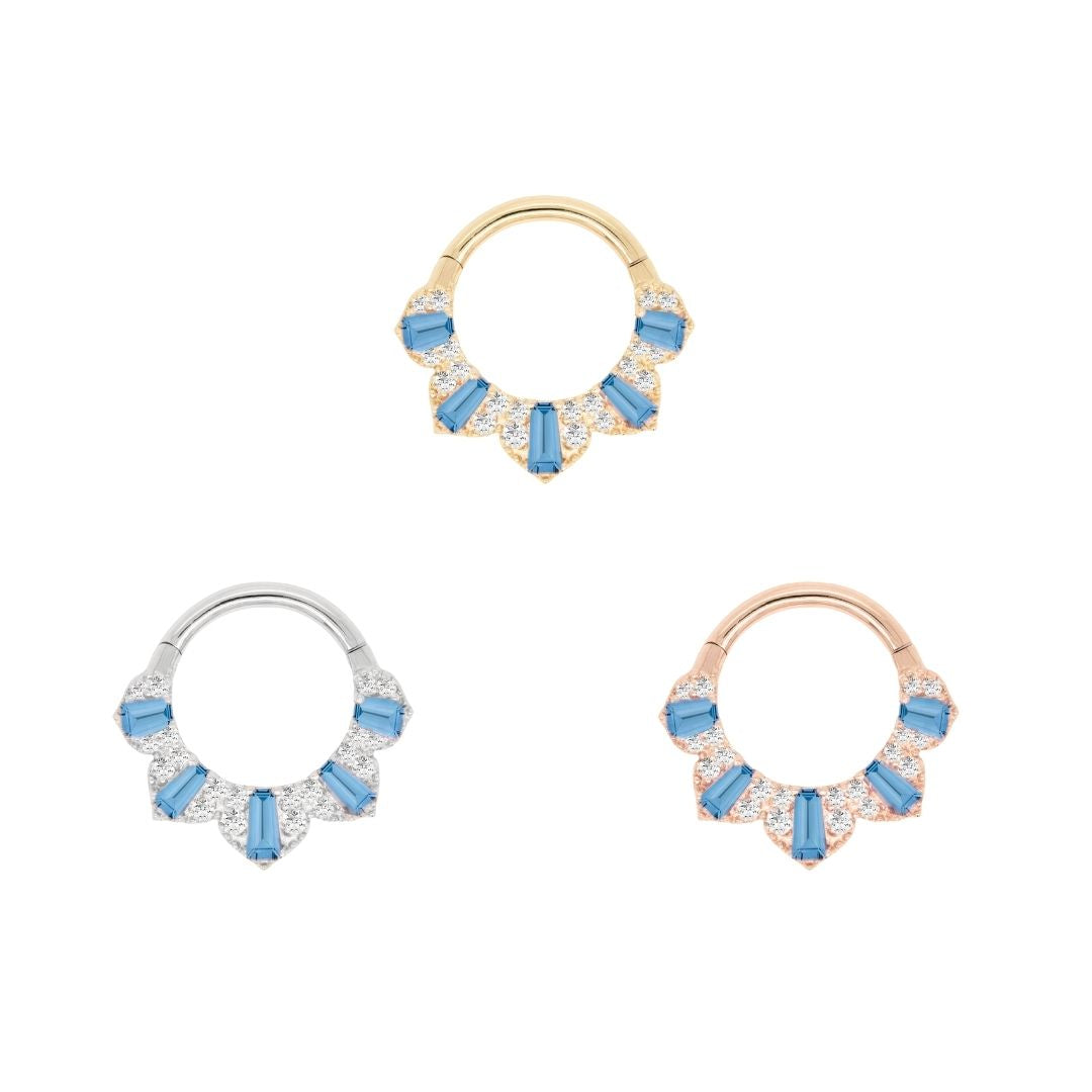 Gilty Pleasure Clicker with London Blue Topaz + Diamond Clickers Buddha Jewelry