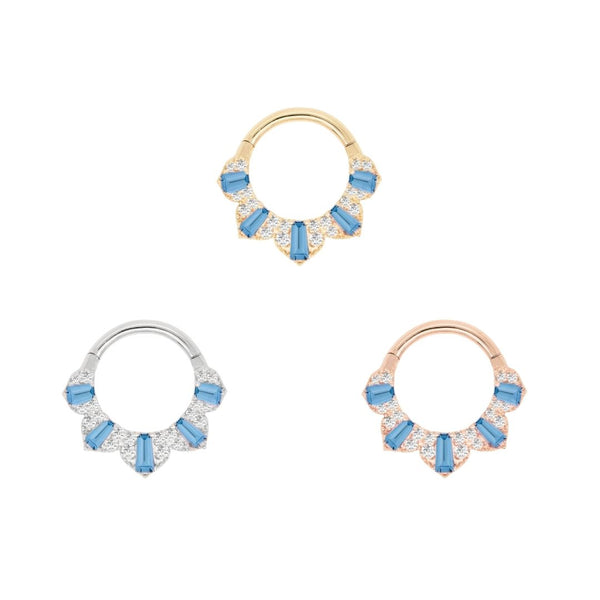 Gilty Pleasure Clicker with London Blue Topaz + Diamond Clickers Buddha Jewelry