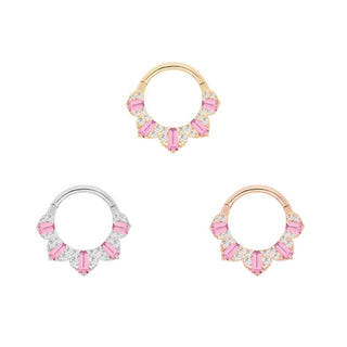 Gilty Pleasure - Pink Tourmaline + Diamond - Clicker Clickers Buddha Jewelry
