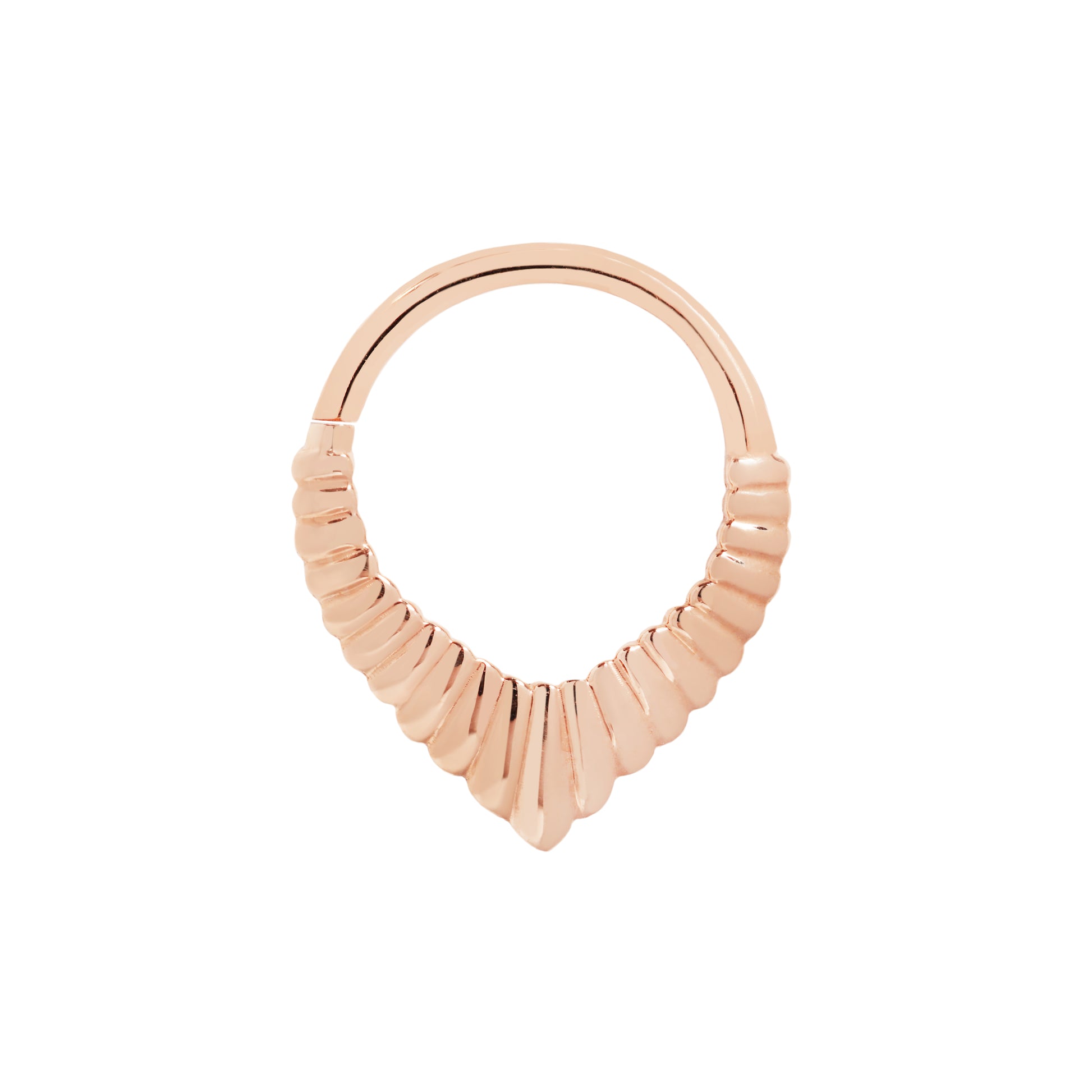 Glamorize Seam Ring Seam Rings Buddha Jewelry 14k Rose Gold 16g 5/16" (8mm)