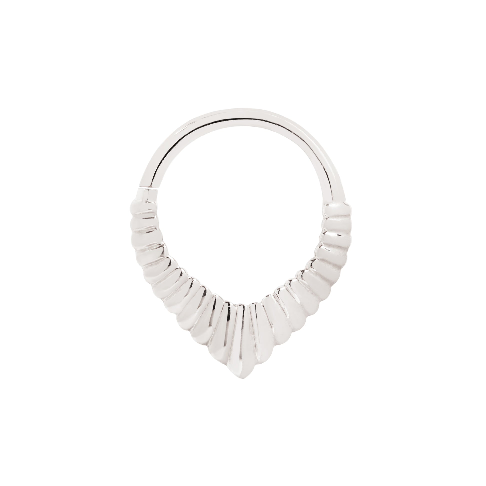 Glamorize Seam Ring Seam Rings Buddha Jewelry 14k White Gold 16g 5/16" (8mm)