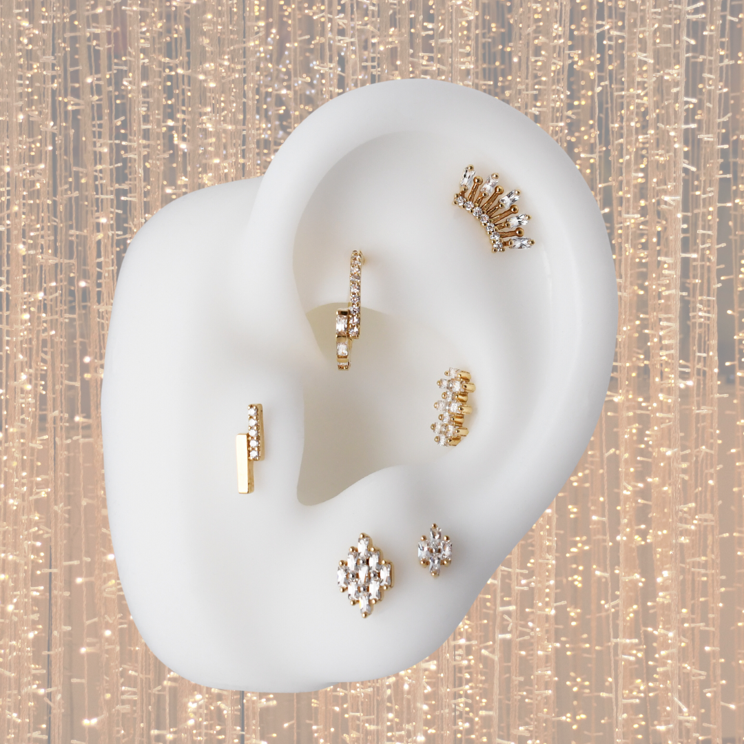 In Reverse Clicker with CZ Clickers Buddha Jewelry