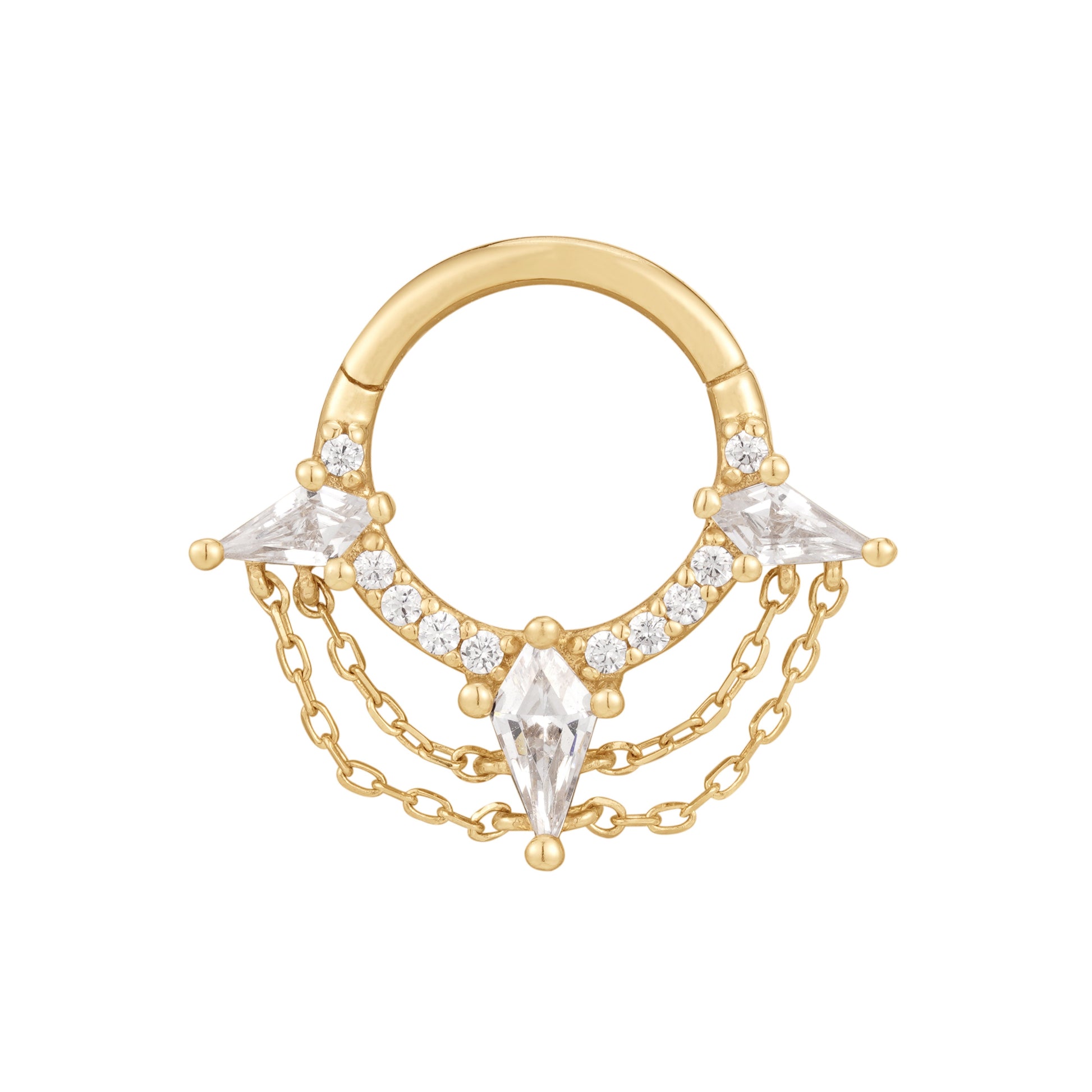 Good Times Clicker with CZ Clickers Buddha Jewelry 14k Yellow Gold