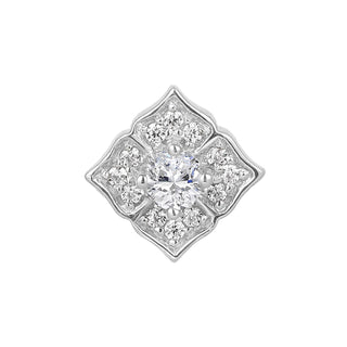 Grace - CZ - Threadless End Threadless Ends Buddha Jewelry White Gold  