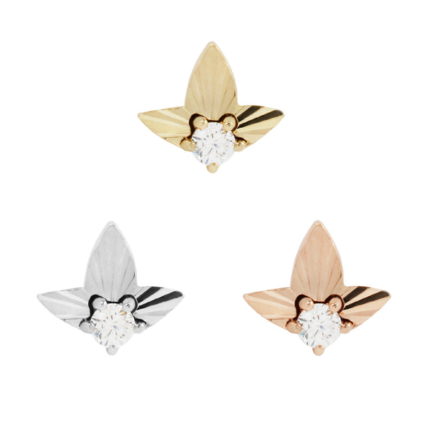 Gratitude Threadless End with CZ Threadless Ends Buddha Jewelry