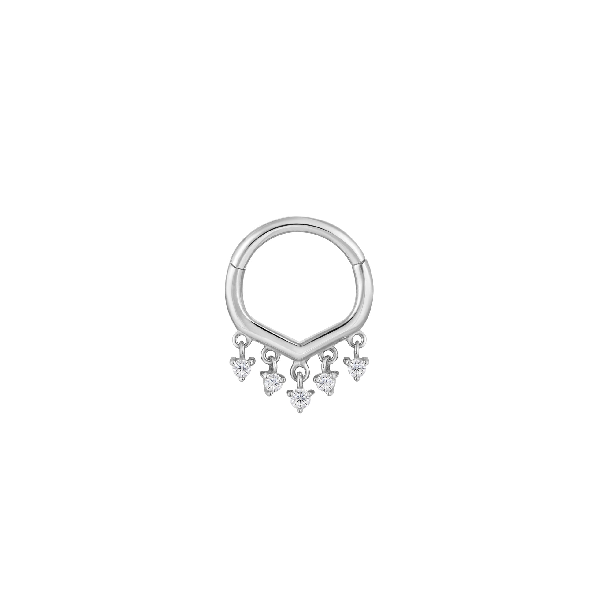 Guestlist Clicker with CZ Clickers Buddha Jewelry 14k White Gold