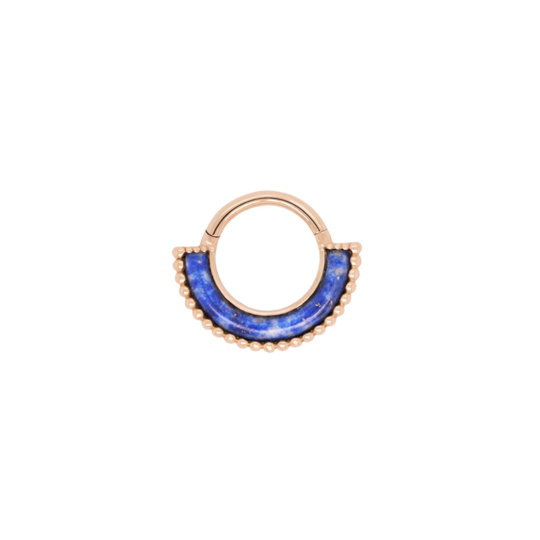 Harmonic Clicker with Lapis Clickers Buddha Jewelry 14k Rose Gold