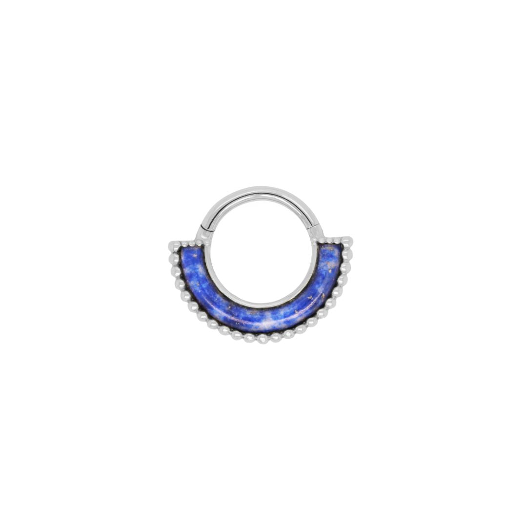 Harmonic Clicker with Lapis Clickers Buddha Jewelry 14k White Gold