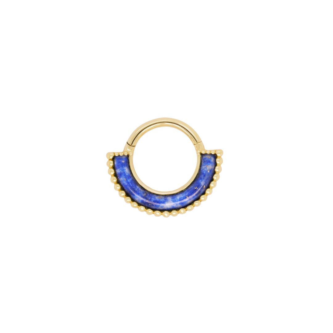 Harmonic Clicker with Lapis Clickers Buddha Jewelry 14k Yellow Gold