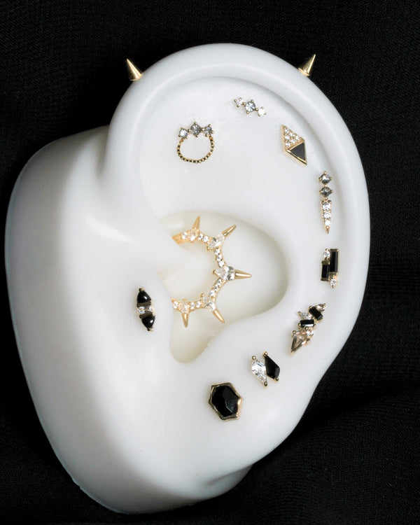 Innuendo Threadless End with Black Spinel Threadless Ends Buddha Jewelry