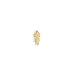 APP-Risk Taker Threadless End with CZ Threadless Ends Buddha Jewelry 14k Yellow Gold Left